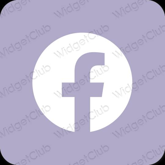 Stijlvol paars Facebook app-pictogrammen