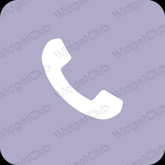 Esztétika lila Phone alkalmazás ikonok