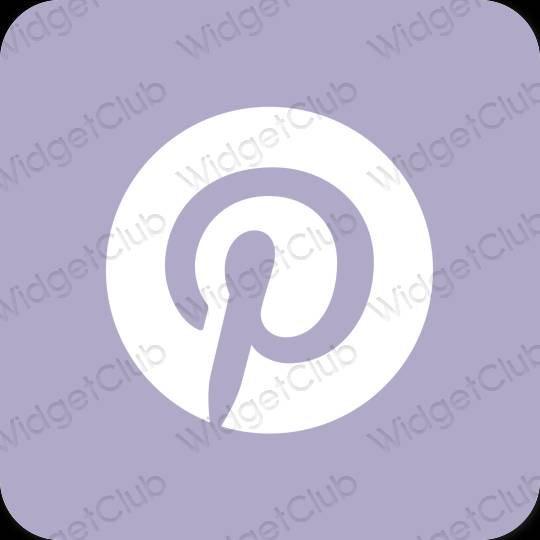 Esteetiline lilla Pinterest rakenduste ikoonid