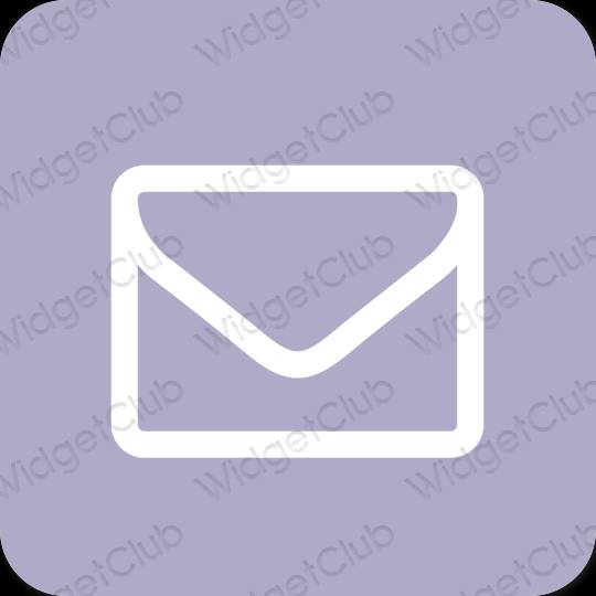 Естетичен пастелно синьо Mail икони на приложения