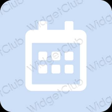 Естетски љубичаста Calendar иконе апликација