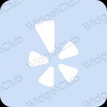 Estetik ungu Yelp ikon aplikasi