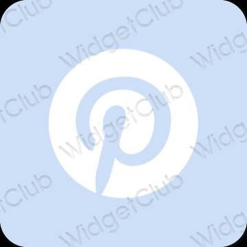 Stijlvol pastelblauw Pinterest app-pictogrammen