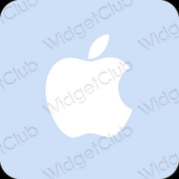 Estetisk pastellblå Apple Store app ikoner