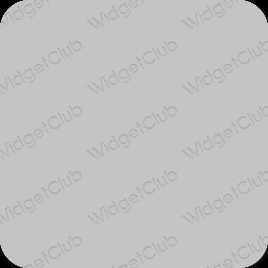 Estetický šedá Files ikony aplikací
