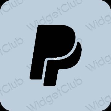 Estetico blu pastello Paypal icone dell'app