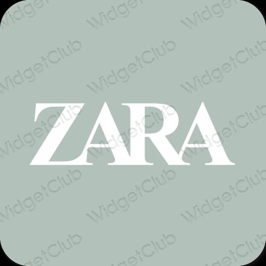 Thẩm mỹ màu xanh lá ZARA biểu tượng ứng dụng