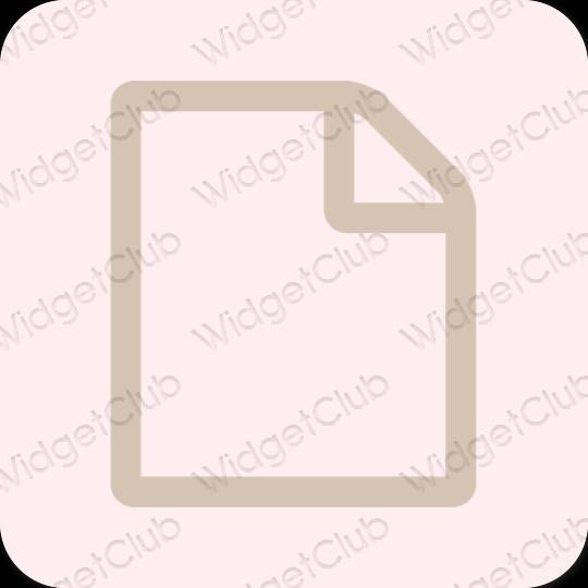 Esthetische Notes app-pictogrammen