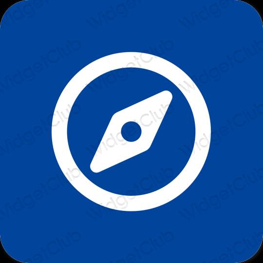 Stijlvol blauw Safari app-pictogrammen