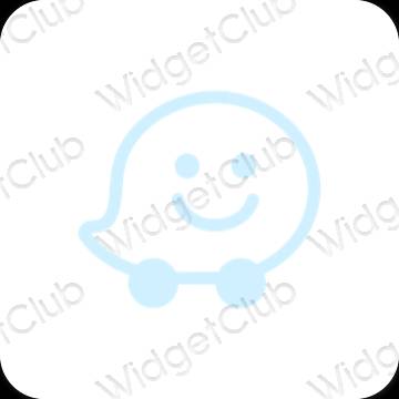 Эстетические Waze значки приложений