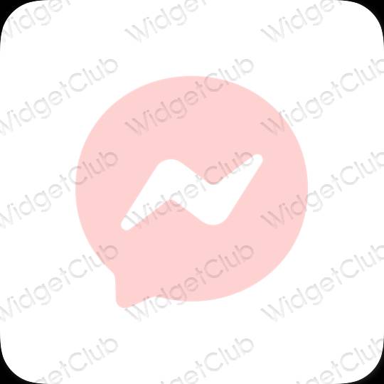 Aesthetic pink Messages app icons