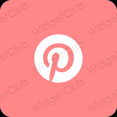 Estetic roz Pinterest pictogramele aplicației
