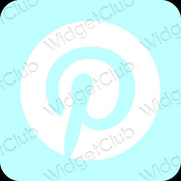 Thẩm mỹ màu xanh pastel Pinterest biểu tượng ứng dụng