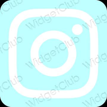 미적인 파스텔 블루 Instagram 앱 아이콘