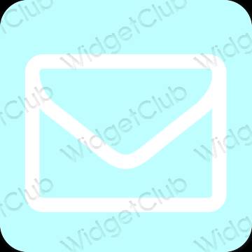 Aesthetic pastel blue Mail app icons