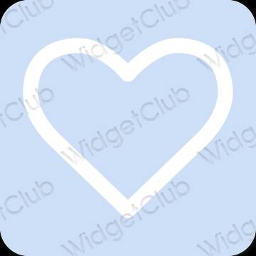 Estetisk pastellblå Simeji app ikoner
