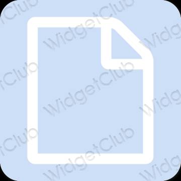 Estetik pastel mavi Files uygulama simgeleri