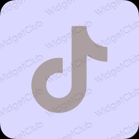 Aesthetic purple TikTok app icons