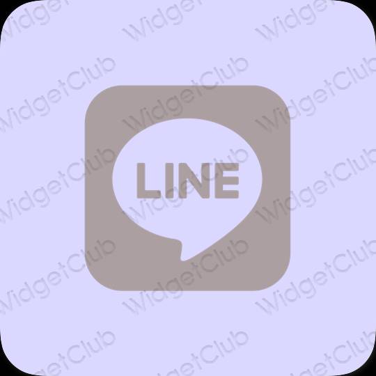 Estetisk lila LINE app ikoner