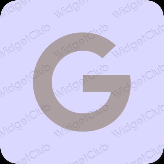 Aesthetic purple Google app icons