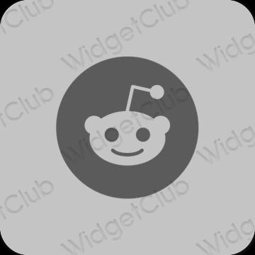 эстетический серый Reddit значки приложений