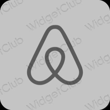 эстетический серый Airbnb значки приложений