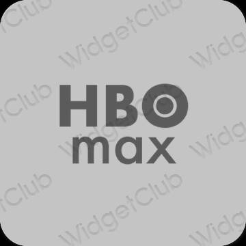 Estético gris HBO MAX iconos de aplicaciones