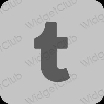 Estetisk grå Tumblr app ikoner
