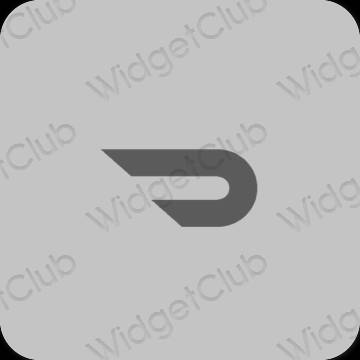 Estetsko siva Doordash ikone aplikacij