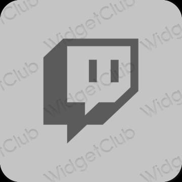 Estetski siva Twitch ikone aplikacija