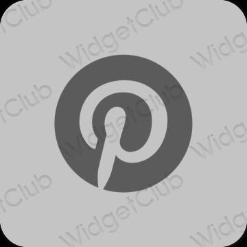 Estetický šedá Pinterest ikony aplikací