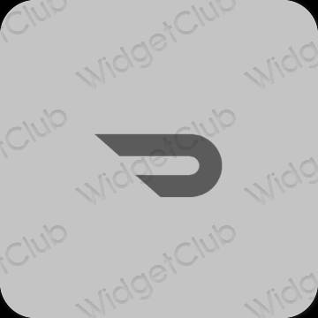 Æstetisk grå Doordash app ikoner