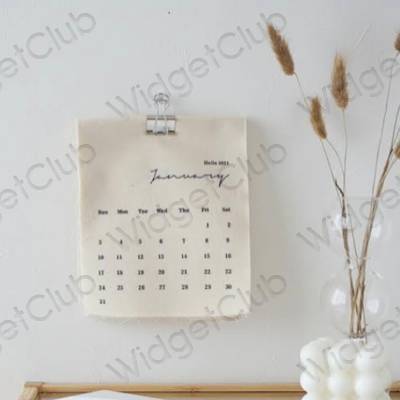 ესთეტიკური Calendar აპლიკაციის ხატები