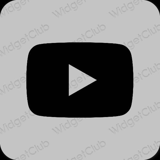 אֶסתֵטִי אפור Youtube סמלי אפליקציה