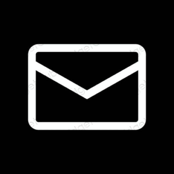 Estetico Nero Mail icone dell'app