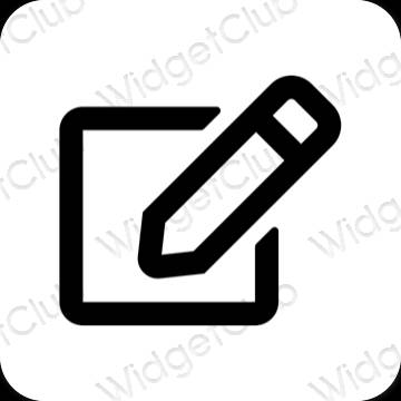 Esthetische Notes app-pictogrammen