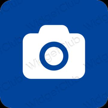 Estético azul Camera ícones de aplicativos