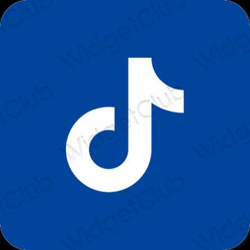 Estético azul TikTok ícones de aplicativos