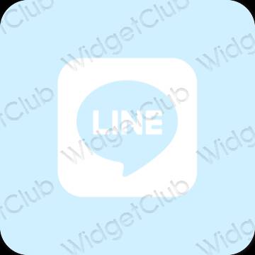 Estético azul pastel LINE ícones de aplicativos