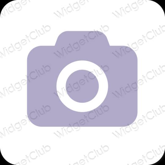 Estetski pastelno plava Camera ikone aplikacija