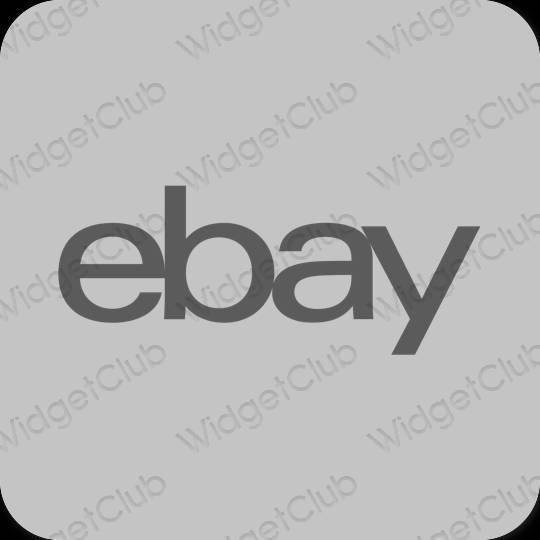 Ästhetisch grau eBay App-Symbole