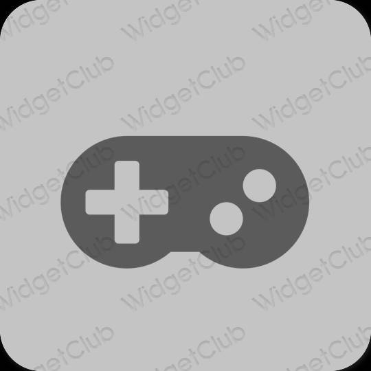 Estetico grigio LINE icone dell'app