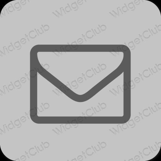 Aesthetic gray Mail app icons