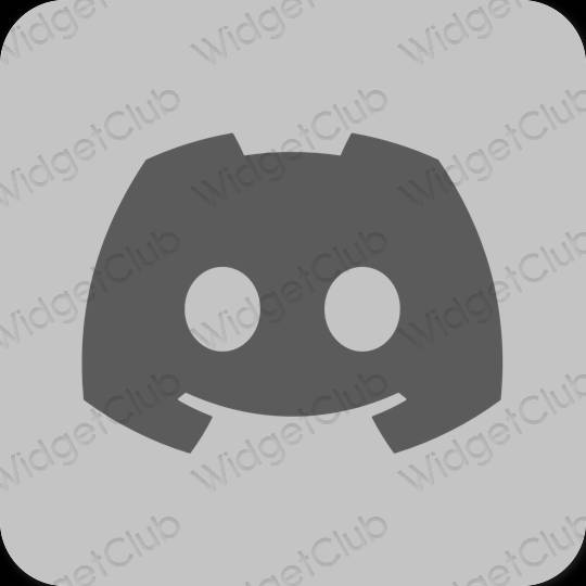 Stijlvol grijs discord app-pictogrammen