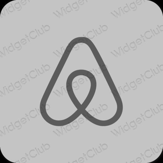 Естетски сива Airbnb иконе апликација