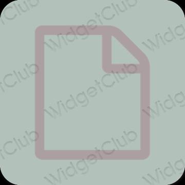 Stijlvol groente Notes app-pictogrammen