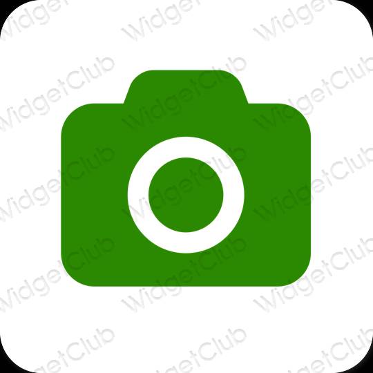 Esthétique vert Camera icônes d'application
