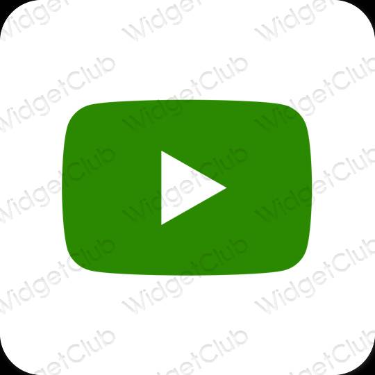 Естетичний зелений Youtube значки програм