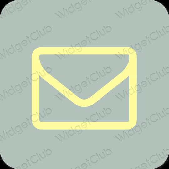 Estético verde Mail iconos de aplicaciones