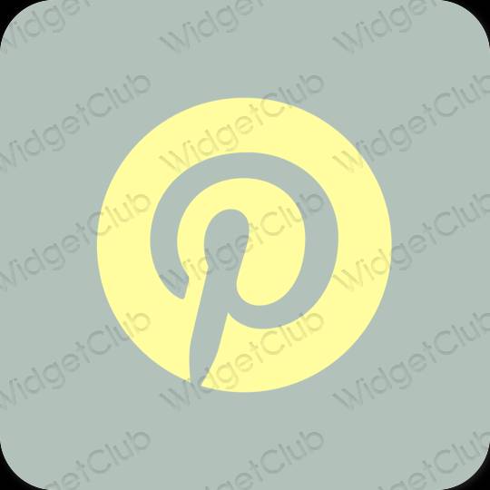 Estético verde Pinterest iconos de aplicaciones